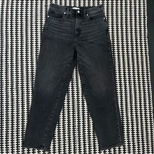 Madewell Baggy Tapered Black Denim Jeans 29T (tall)